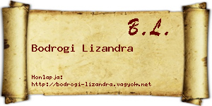 Bodrogi Lizandra névjegykártya